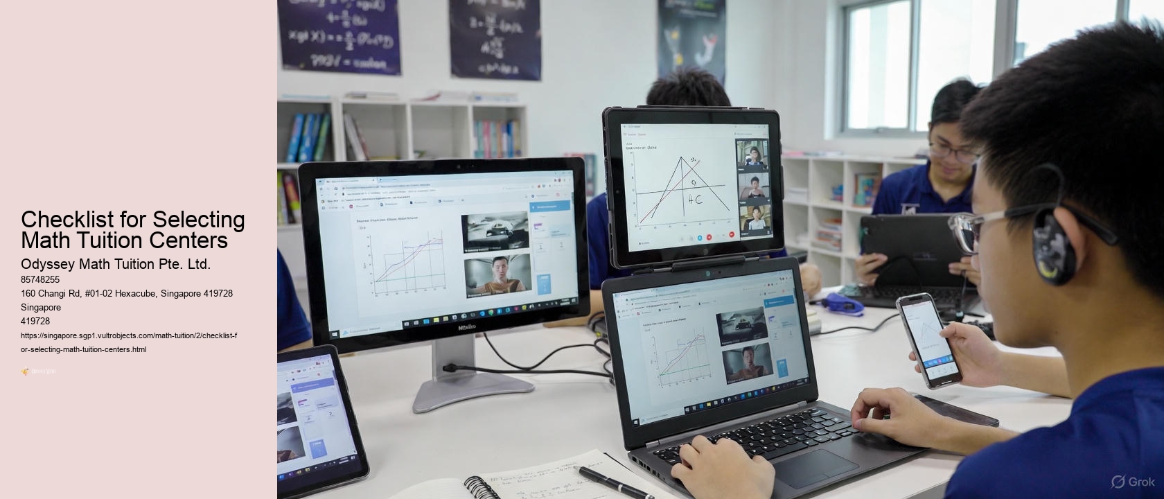 Checklist for Selecting Math Tuition Centers