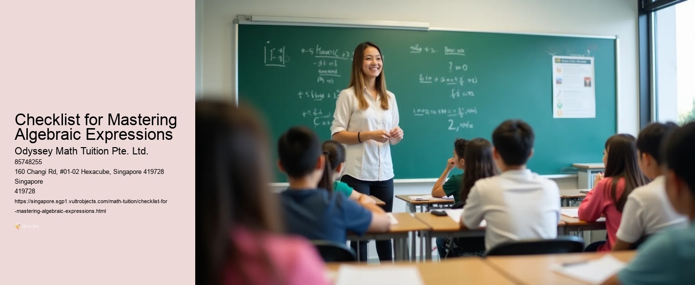 Checklist for Mastering Algebraic Expressions